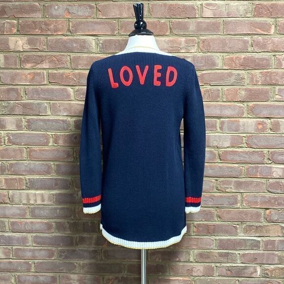 Gucci Blue Lurex Detail Contrast Trim Knit Cardigan Size Small - Picture 7 of 13